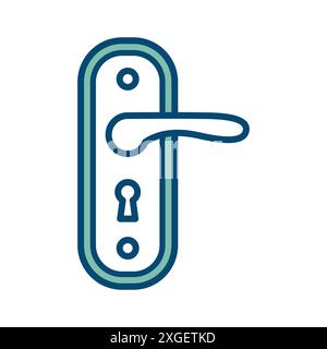 Türgriff-Symbol-Vektor-Designvorlage in weißem Hintergrund Stock Vektor