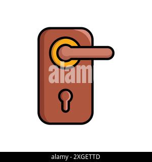 Türgriff-Symbol-Vektor-Designvorlage in weißem Hintergrund Stock Vektor