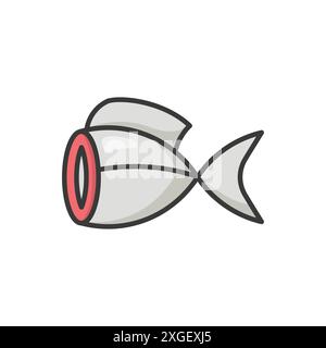 Fisch Fleisch Symbol Vektor Design Vorlage in weißem Hintergrund Stock Vektor