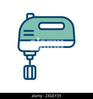 Handmixer Symbol Vektor Design Vorlage in weißem Hintergrund Stock Vektor