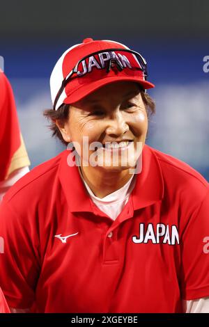 Kanagawa, Japan. Juli 2024. Reika Utsugi Head Coach (JPN) Softball: Softball-Spiel der Frauen zwischen Japan und den Vereinigten Staaten im Yokohama-Stadion in Kanagawa, Japan. Quelle: Yohei Osada/AFLO SPORT/Alamy Live News Stockfoto