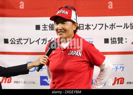 Kanagawa, Japan. Juli 2024. Reika Utsugi Head Coach (JPN) Softball: Softball-Spiel der Frauen zwischen Japan und den Vereinigten Staaten im Yokohama-Stadion in Kanagawa, Japan. Quelle: Yohei Osada/AFLO SPORT/Alamy Live News Stockfoto