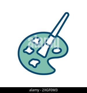 Farbpalette Symbol Vektor-Designvorlage in weißem Hintergrund Stock Vektor
