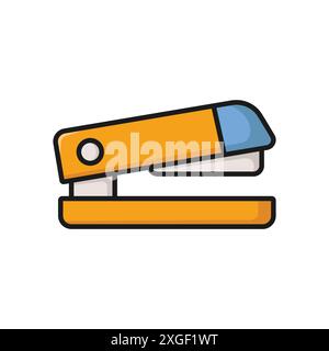 Hefter-Symbol-Vektor-Designvorlage in weißem Hintergrund Stock Vektor