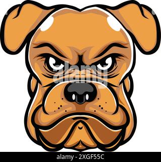 Maskottchendesign mit Bulldog-Kopf Stock Vektor