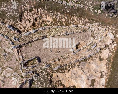 Archäologische Stätte Barbaria II, Formentera, Pitiusas-Inseln, Balearengemeinschaft, Spanien Stockfoto