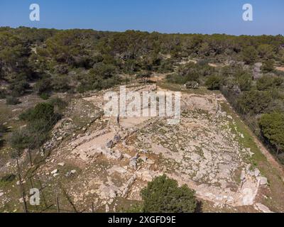 Archäologische Stätte Barbaria II, Formentera, Pitiusas-Inseln, Balearengemeinschaft, Spanien Stockfoto