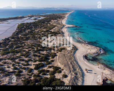 Strand von Llevant, Formentera, Pitiusas-Inseln, Balearen, Spanien Stockfoto