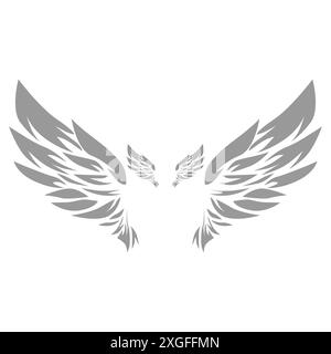 Vektor Flügel Illustration Tattoo Stil Stock Vektor