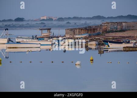 Estany des Peix, Formentera, Pitiusas-Inseln, Balearische Gemeinschaft, Spanien Stockfoto