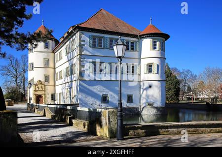 Das Wasserschloss ist eine Attraktion in der Stadt Bad Rappenau Stockfoto