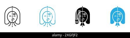 Facelifting Verfahren Symbol Vektor Logo Set Sammlung für Web App ui Stock Vektor