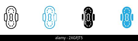 Feminine Hygienepad Icon Vektor Logo Set Kollektion für Web App ui Stock Vektor