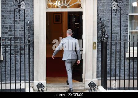 London, UK, 5. Juli 2024. Der neu ernannte Staatssekretär für Wissenschaft, Innovation und Technologie Peter Kyle kommt in der Downing Street Nr. 10 in London, Großbritannien Stockfoto