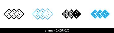 Crackers-Symbol-Vektor-Logo-Set-Sammlung für Web-App-ui Stock Vektor
