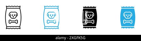 Hundefutter Symbol Vektor Logo Set Sammlung für Web App ui Stock Vektor