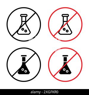 Chemikalienfreie Gebilde Vektor-Logo-Set-Sammlung für Web-App-ui Stock Vektor