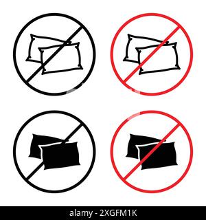 Keine Sammlung von Kissen-Zeichen-Vektor-Logo für Web-App-ui Stock Vektor