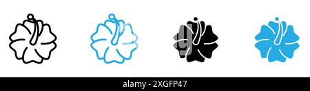 Hawaiianische Blume Icon Vektor Logo Set Kollektion für Web App ui Stock Vektor