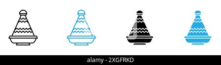 Tajine-Symbol-Vektor-Logo-Set-Sammlung für Web-App-ui Stock Vektor