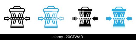 Waste reduction icon vector logo set collection for web app ui Stock Vektor