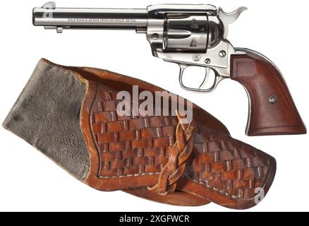 Handfeuerwaffen, Revolver, Colt Modell 1878 Frontier Scout, Kaliber .22, mit Holster, FREIGEGEBENE EIGENSCHAFT Stockfoto