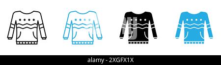 Sweater Icon Vektor Logo Set Kollektion für Web App ui Stock Vektor