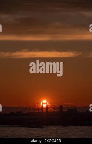 Sonnenaufgangsfotografie in Köln Stockfoto