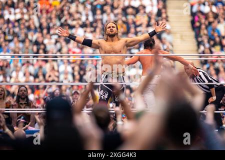 „Hangman“ Adam Page posierte am Sonntag, den 27. August 2023, im AEW All in, Wembley Stadium, London Stockfoto