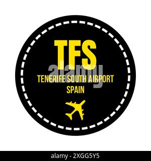 Symbol TFS Teneriffa Süd Flughafen Stockfoto