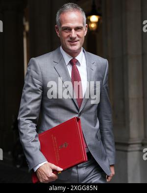 Peter Kyle, der in der Londoner Downing Street zu einer Kabinettssitzung eintrifft, ÜBERTRÄGT die ÄNDERUNG DES NAMENS „Science, Innovation and Technology Secretary“, Peter Kyle. Bilddatum: Dienstag, 9. Juli 2024. Stockfoto