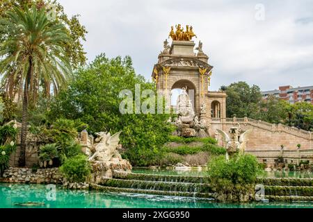 Der Hauptbrunnen im Parc de la Ciutadella (Zitadellenpark), Barcelona, Katalonien, Spanien, Europa Stockfoto