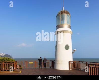 Leuchtturm Dongbaek, Busan, Südkorea, Asien Stockfoto