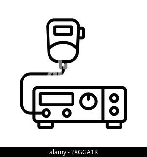Design-Vorlage für Symbol des Funksenders in weißem Hintergrund Stock Vektor