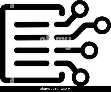 Abbildung des Vektorsymbols für elektronisches Dokument ( digitales Dokument ) Stock Vektor