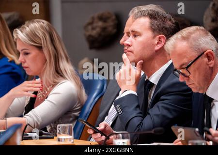 03.07.2017 Niederländisch Tweede Kamer Plenardebatte DEN HAAG, NIEDERLANDE - 3. JULI 2024: Minister Eelco Heinen während der Plenardebatte im Tweede Kamer am 3. Juli 2024 in den Haag, Niederlande den Haag Tweede Kamer Niederlande Inhalte können in den Niederlanden nicht direkt oder indirekt über Dritte weiterverbreitet werden. Copyright: XJohnxBeckmannx Stockfoto