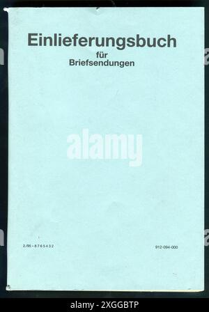 Post, Formular, Deutsche Bundespost, Versandschein für Briefsendungen, 1995, ADDITIONAL-RIGHTS-CLEARANCE-INFO-NOT-AVAILABLE Stockfoto