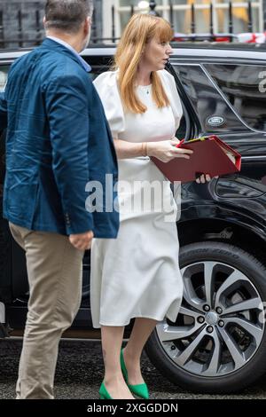 London, Großbritannien. Juli 2024. Die stellvertretende Premierministerin Angela Rayner kommt in der Downing Street 10 zum ersten Rundtisch mit den regionalen englischen Bürgermeistern. Quelle: SOPA Images Limited/Alamy Live News Stockfoto