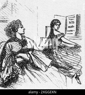 theater / Theater, Oper, 'Tannhaeuser', von Richard Wagner, Pariser Premiere, Karikatur, Zeichnung, von Cham, das URHEBERRECHT DES KÜNSTLERS MUSS NICHT GELÖSCHT WERDEN Stockfoto