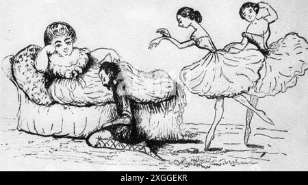 theater / Theater, Oper, 'Tannhaeuser', von Richard Wagner, Pariser Premiere, KARIKATUR, DAS URHEBERRECHT DES KÜNSTLERS MUSS NICHT GELÖSCHT WERDEN Stockfoto