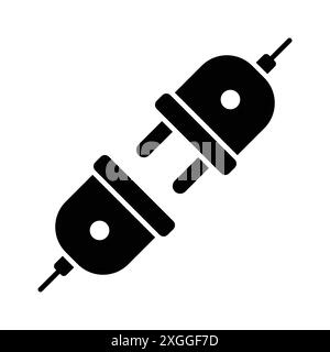 Vektor-Designvorlage für das Symbol des elektrischen Steckers auf weißem Hintergrund Stock Vektor