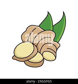 ginger Icon Vektor Design Vorlage in weißem Hintergrund Stock Vektor