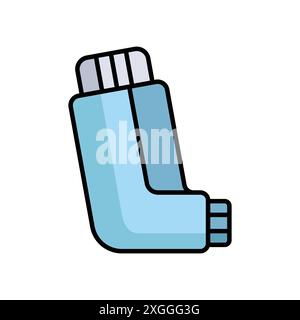 Inhalator-Symbol-Vektor-Designvorlage in weißem Hintergrund Stock Vektor