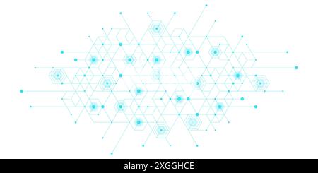 Moderne Gesundheitspflege oder medizinisches Hintergrunddesign. Innovationskonzept im Gesundheitswesen. Webbanner für horizontale Kopfzeilen. Abstrakter geometrischer Hintergrund mit Stock Vektor