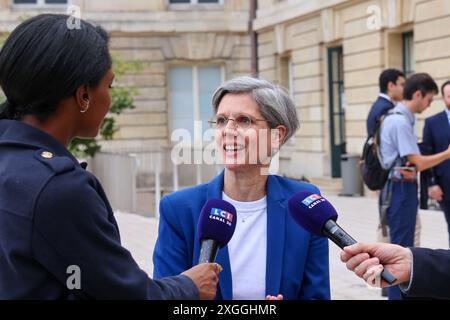 Marseille, Frankreich. Juli 2024. Gilles Bader/Le Pictorium - Ankunft der Abgeordneten bei der Nationalversammlung - 09/07/2024 - Frankreich/Provence-Alpes-Cote d'Azur/Marseille - Ankunft der Abgeordneten bei der Nationalversammlung, insbesondere der Ökologen-Gruppe mit Sandrine Rousseau Credit: LE PICTORIUM/Alamy Live News Stockfoto