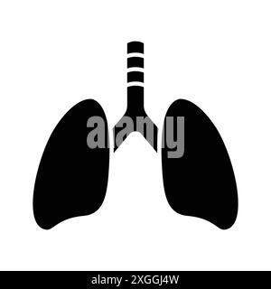 Lungen-Symbol Vektor-Designvorlage in weißem Hintergrund Stock Vektor