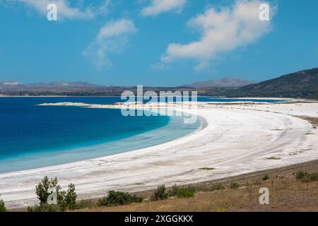 Türkisfarbener Salda See in Burdur Türkei. Türkischer Name Salda Golu Stockfoto