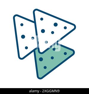 Tortilla Chips Icon Vektor Design Vorlage in weißem Hintergrund Stock Vektor