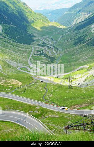 Die Transfagarasan Autobahn, in den Karpaten nahe dem Balea See, Sibiu County, Siebenbürgen, Rumänien Stockfoto