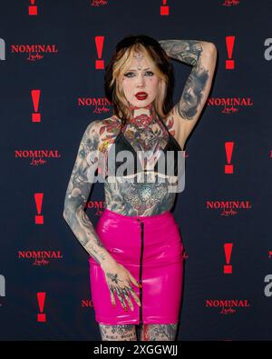 Ellie Charnley AKA Sukinya nimmt am NOM Teil! NAL Rooftop Music Takeover im Smiths of Smithfield, London. (Foto: Mario Mitsis / SOPA Images/SIPA USA) Stockfoto